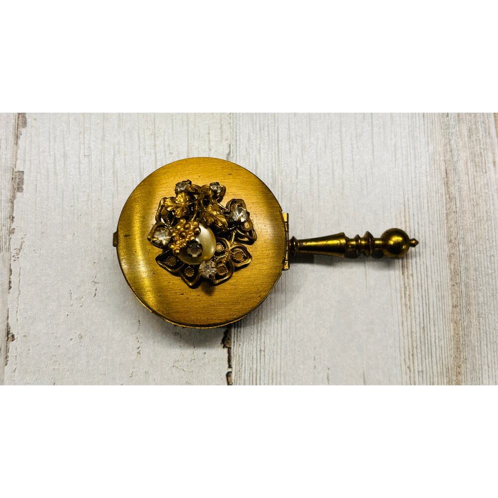 Vintage Gold Embellished Mini Purse Ashtray EUC